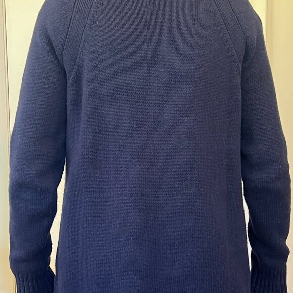 Navy Blue Mock-neck Sweater, made for Talbots,  size SP - Picture 2 of 3